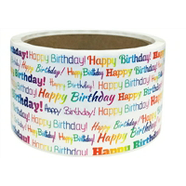 Happy Birthday Water Bottle Labels 2 x 8 Inch 50 Total Stickers On A Roll 